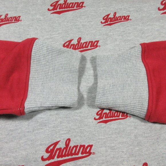 Gen.2  womens IU Indiana Hoosiers AOP Spellout heathered crewneck sweatshirt XL - Picture 4 of 7